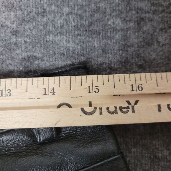 Vtg 90's Metrostyle Women's Size 12 Black Leather Motorcycle Boot Cut Pant Lined - Picture 10 of 15